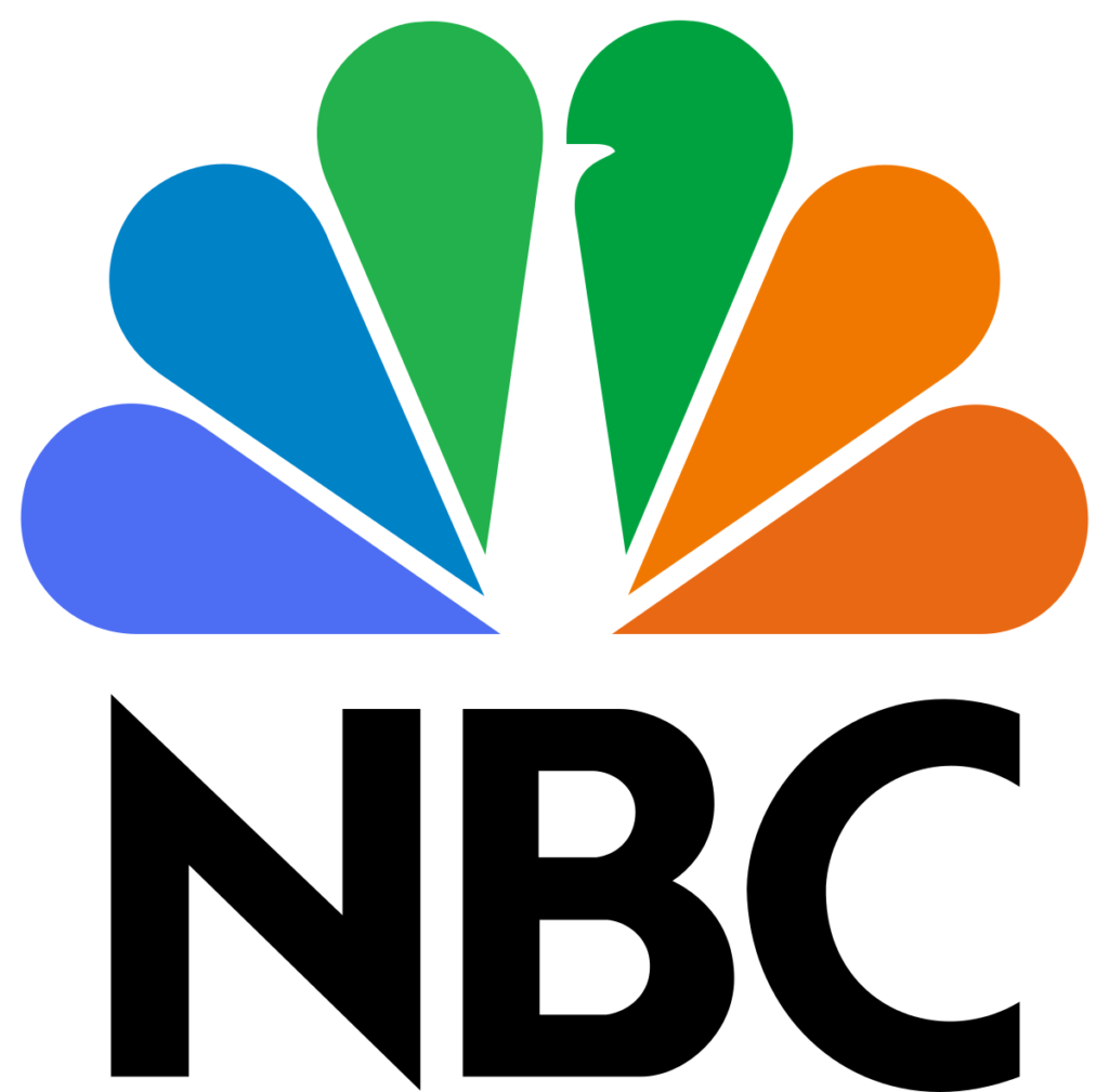 NBC logo with peacock and text