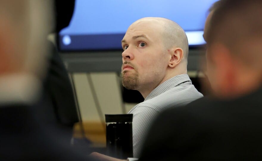 Tanner Horner in court, facing death penalty proceedings.
